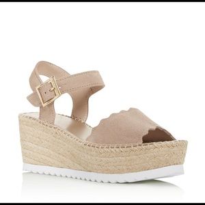 André Assous "Cacia" Suede Platform Sandal. New In Box.